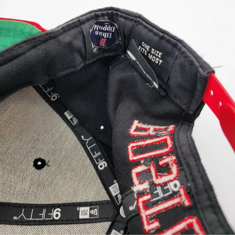 BOSTON RED SOX HAT CAP SNAP BACK NEW ERA 9FIFTY BLACK MLB‎ BASEBALL MEN ONE SIZE